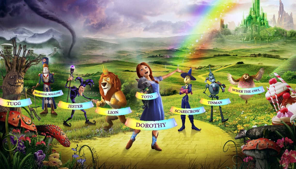 Wizard Of Oz Animated Movie Characters Wallpaper