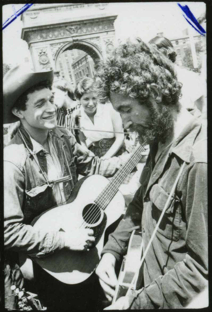 Woody Guthrie And Jack Elliot Washington Square Park Wallpaper