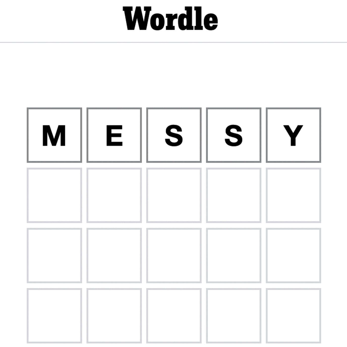 Wordle Game Screenshot M E S S Y Wallpaper