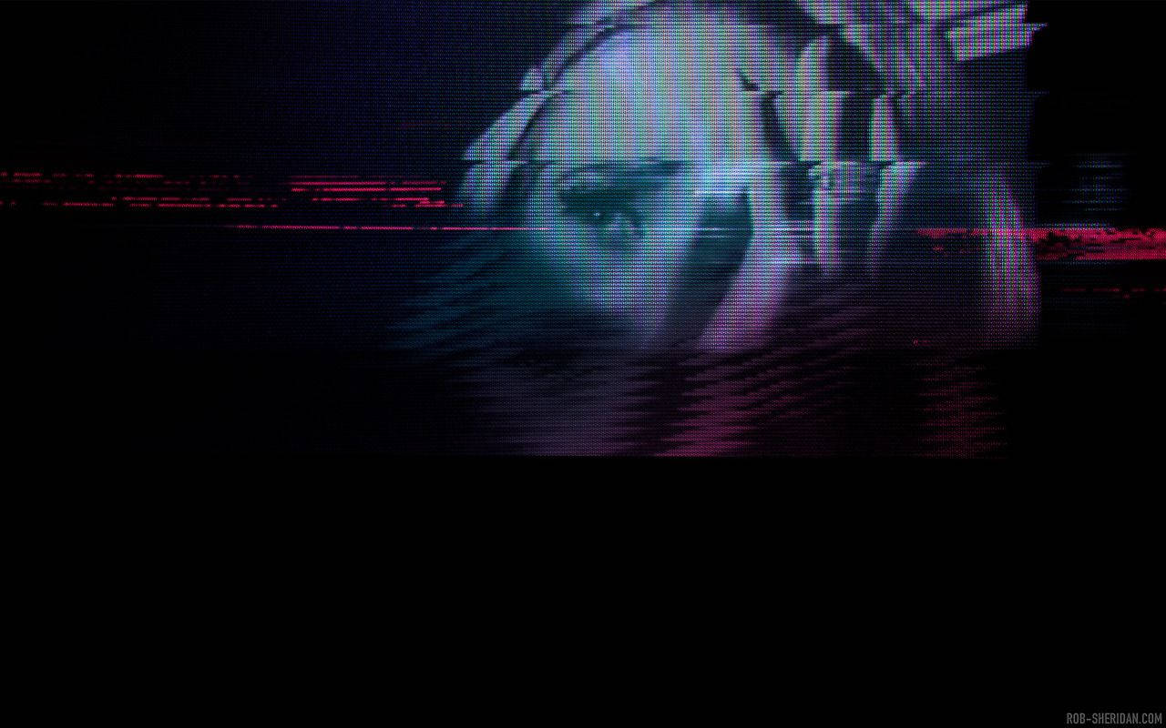 Worrying Lady In Horror Glitch Wallpaper