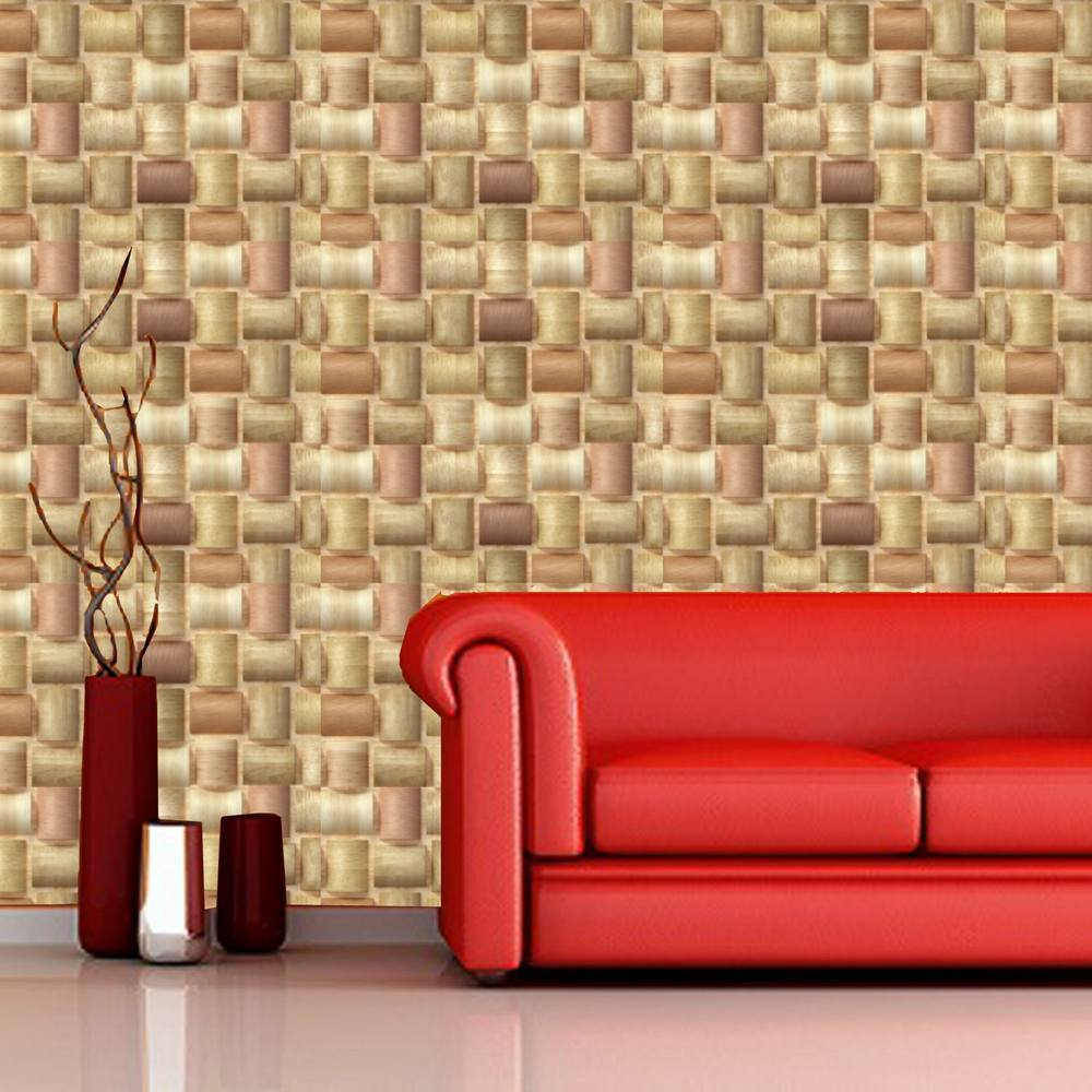 Woven Pattern Brick Texture Wallpaper