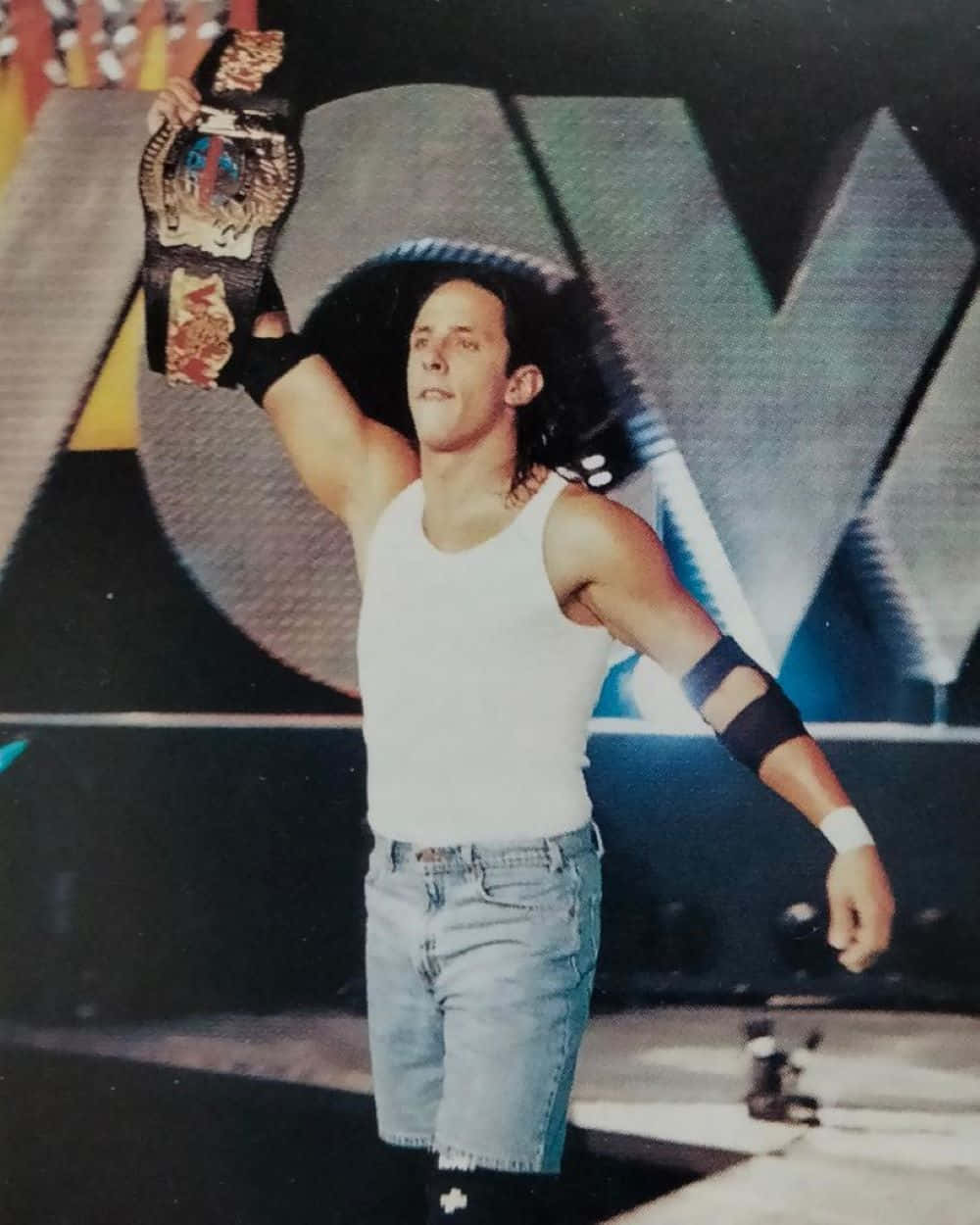 Wrestler Holding Championship Belt Wallpaper