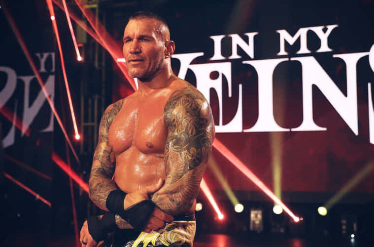 Wwe Superstar Randy Orton Looks Determined Ahead Of His Match Wallpaper