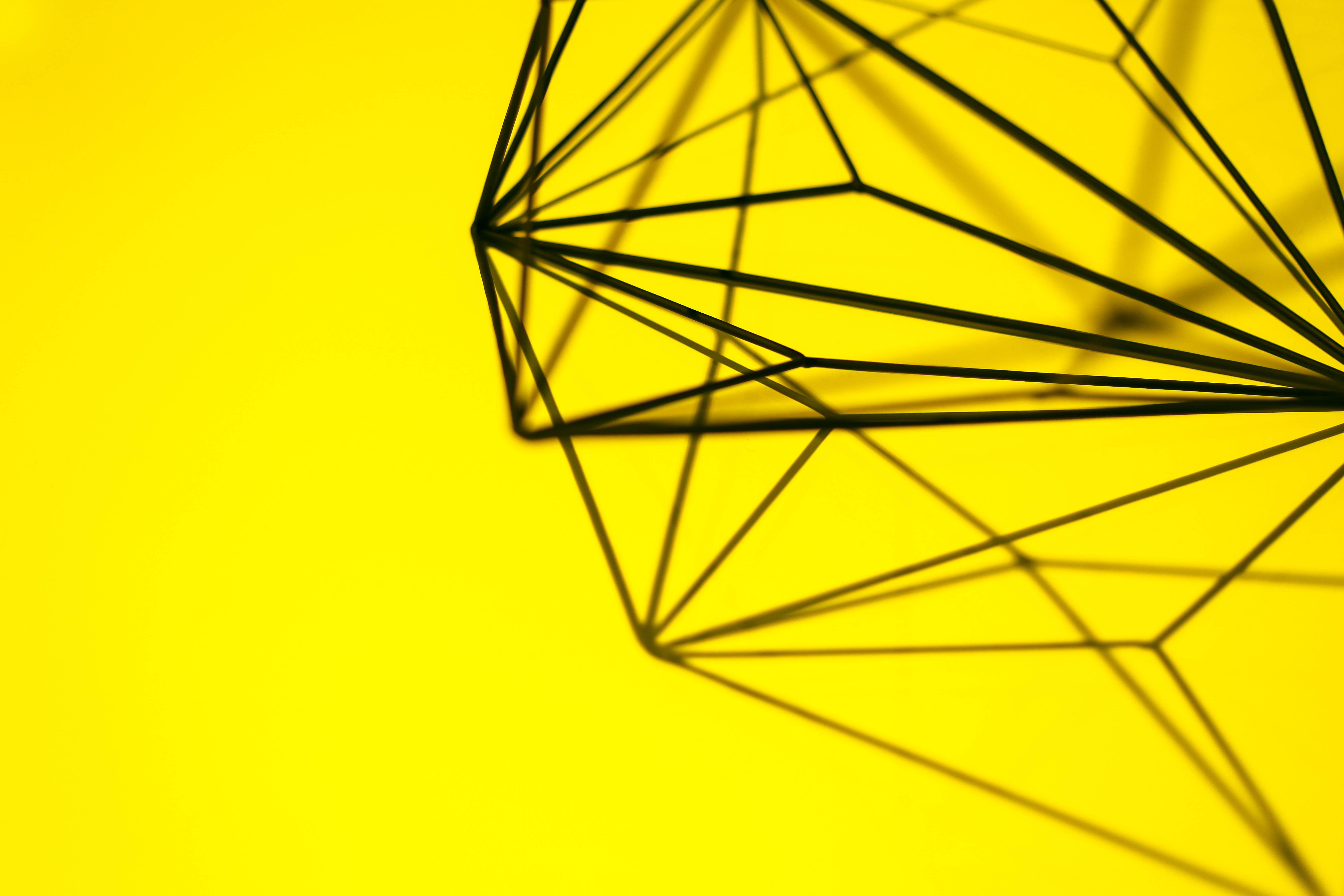 Yellow Aesthetic Laptop Line Geometry Wallpaper