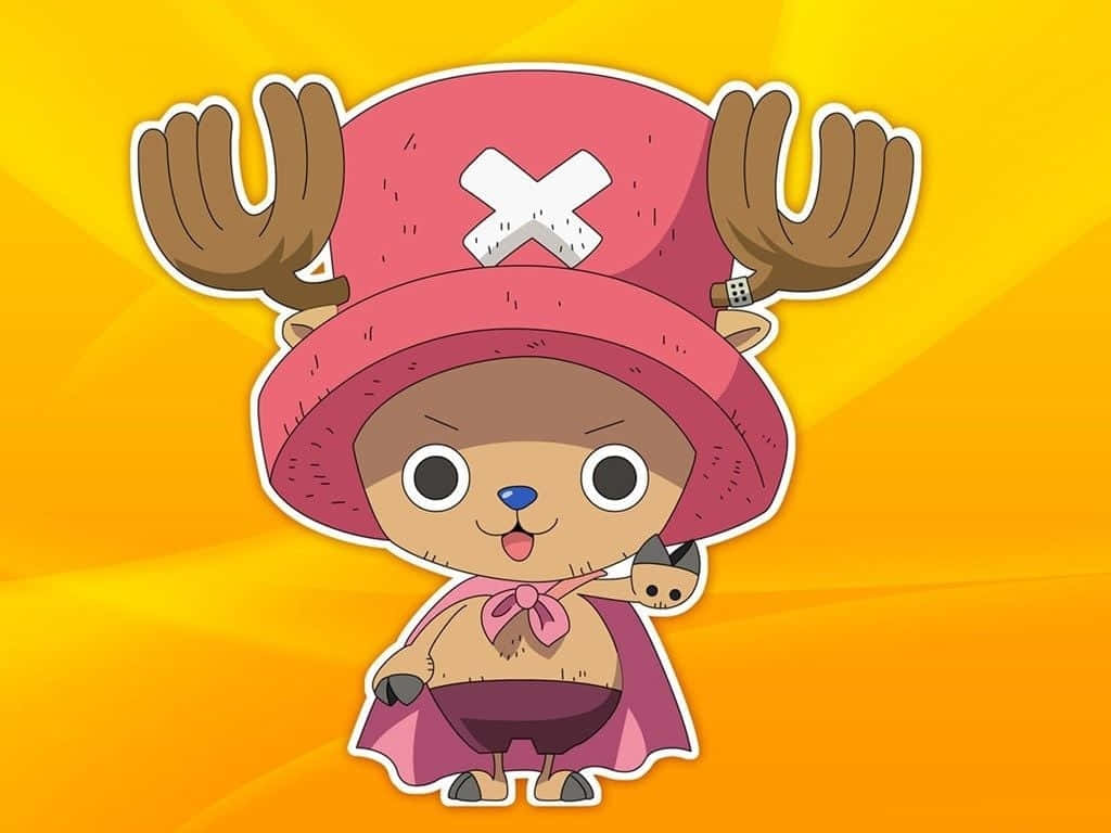 Yellow Background One Piece Chopper Wallpaper