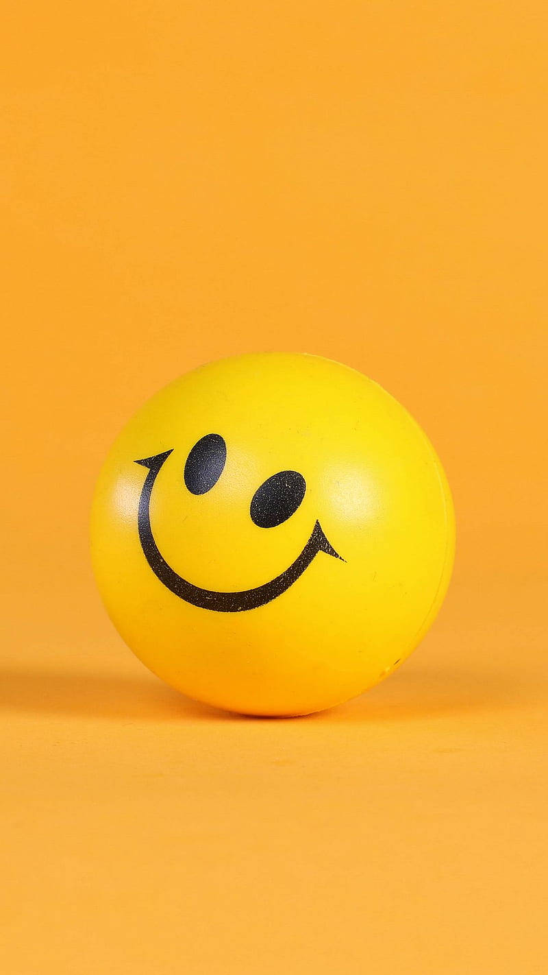 Yellow Ball Smile New Phone Wallpaper