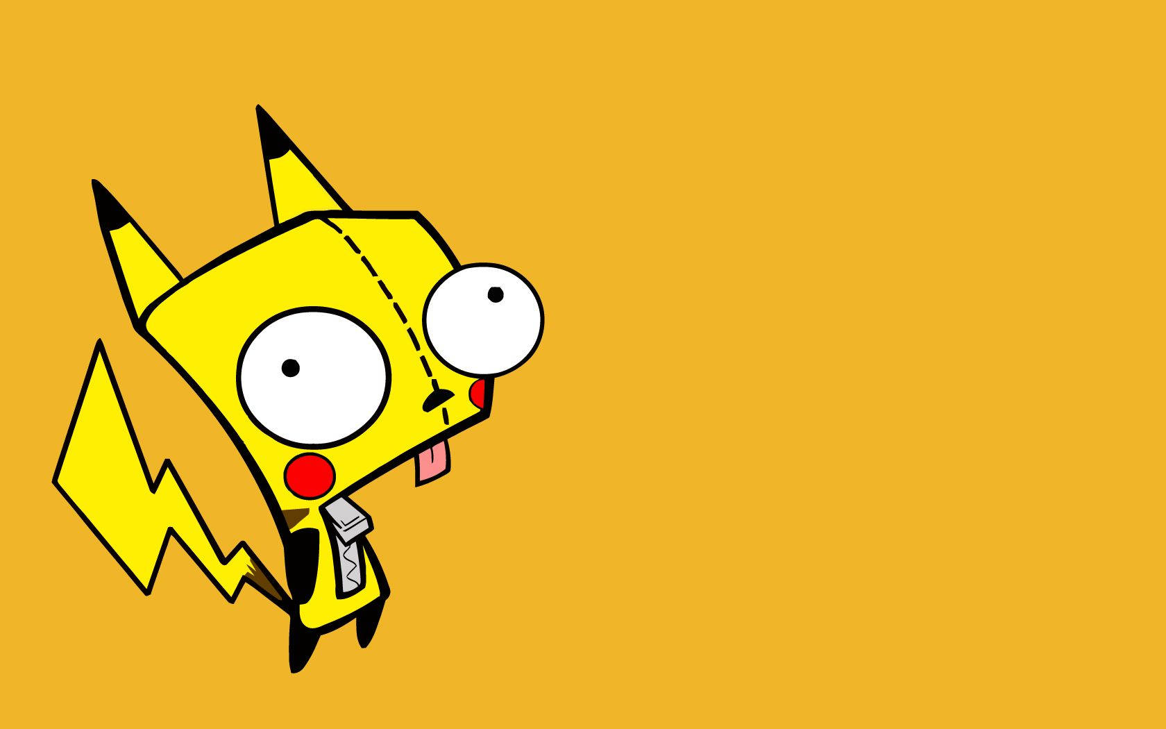 Yellow Invader Zim Pikachu Wallpaper