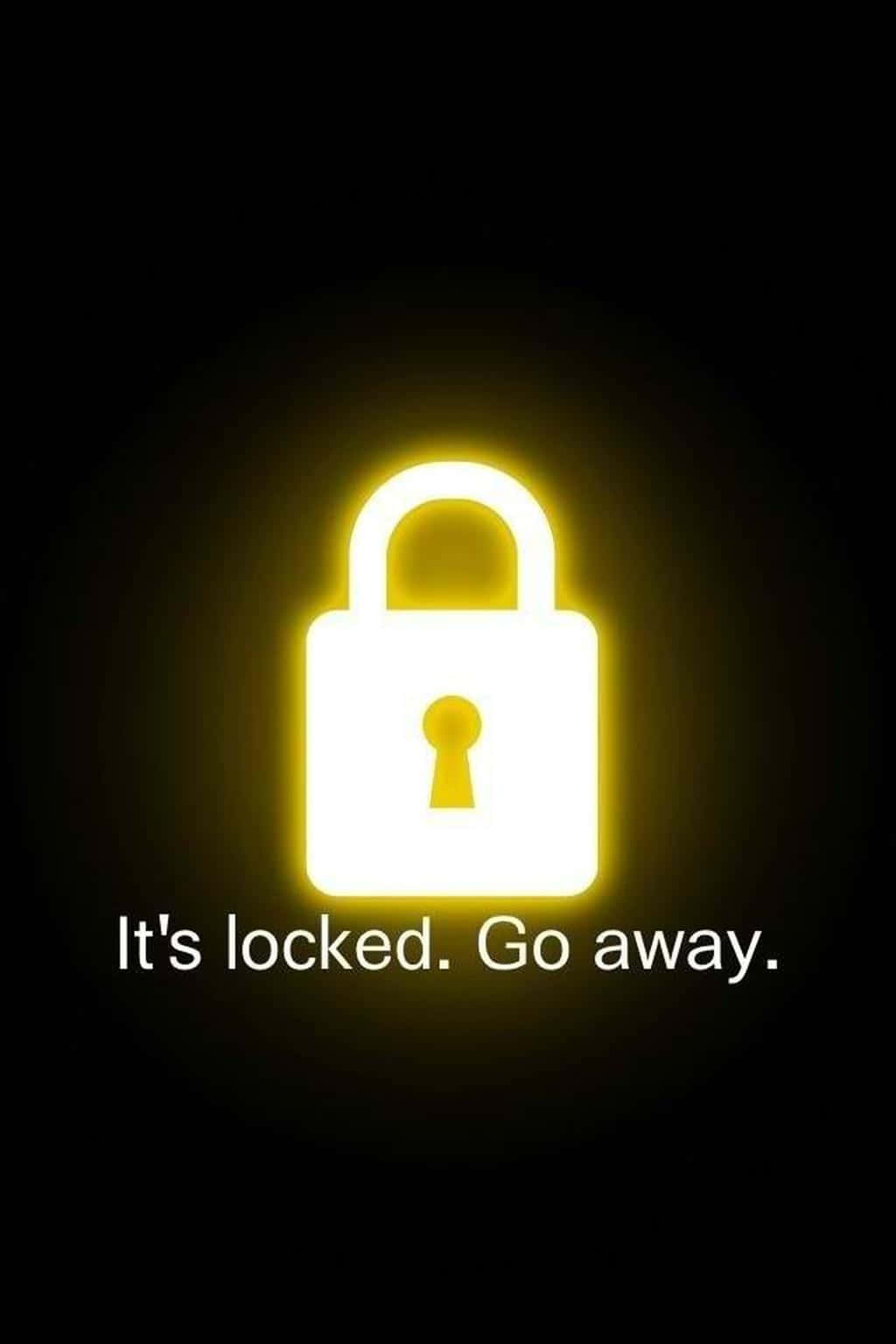 Yellow Lock Funny Lock Screen Wallpaper