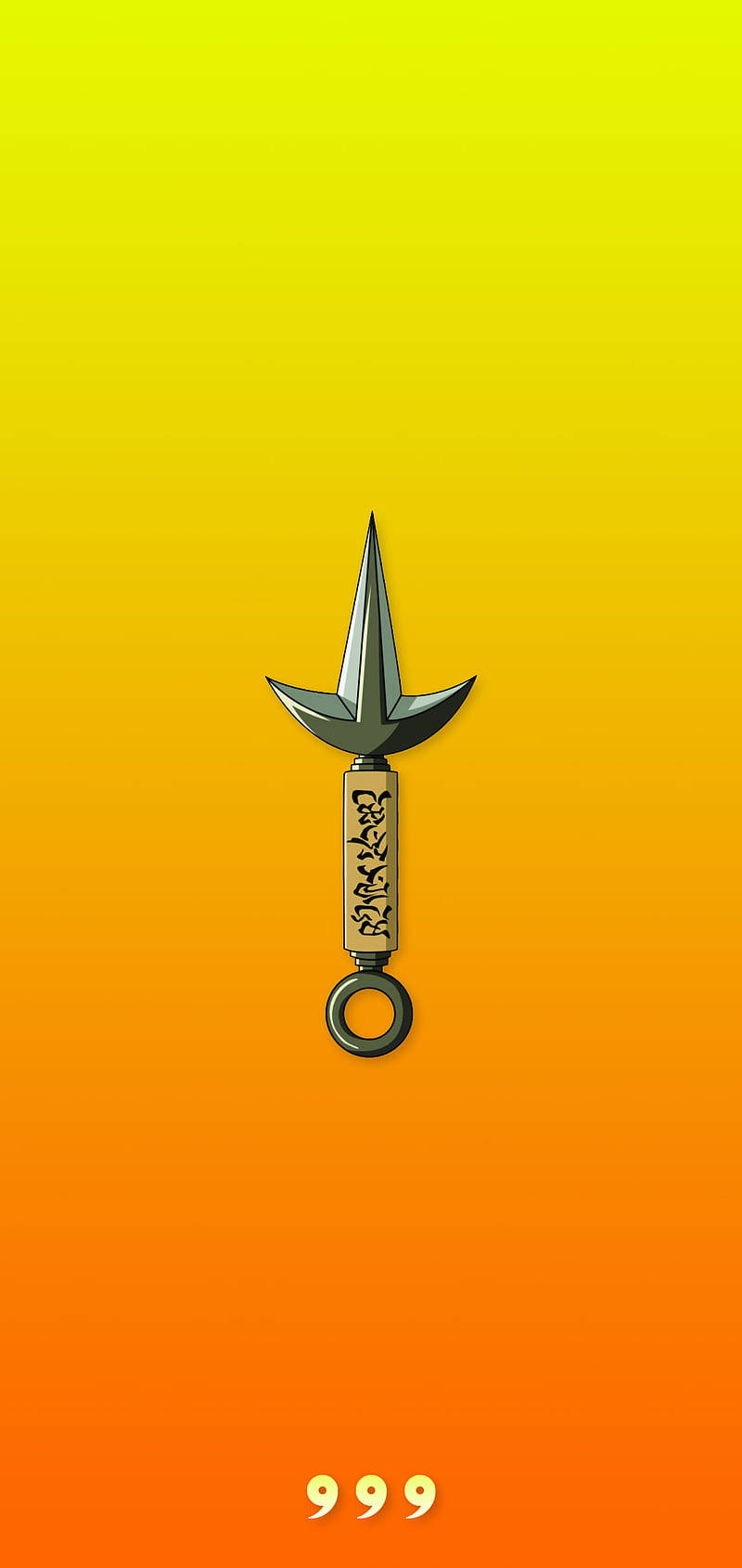 Yellow Naruto With Minato's Kunai Wallpaper