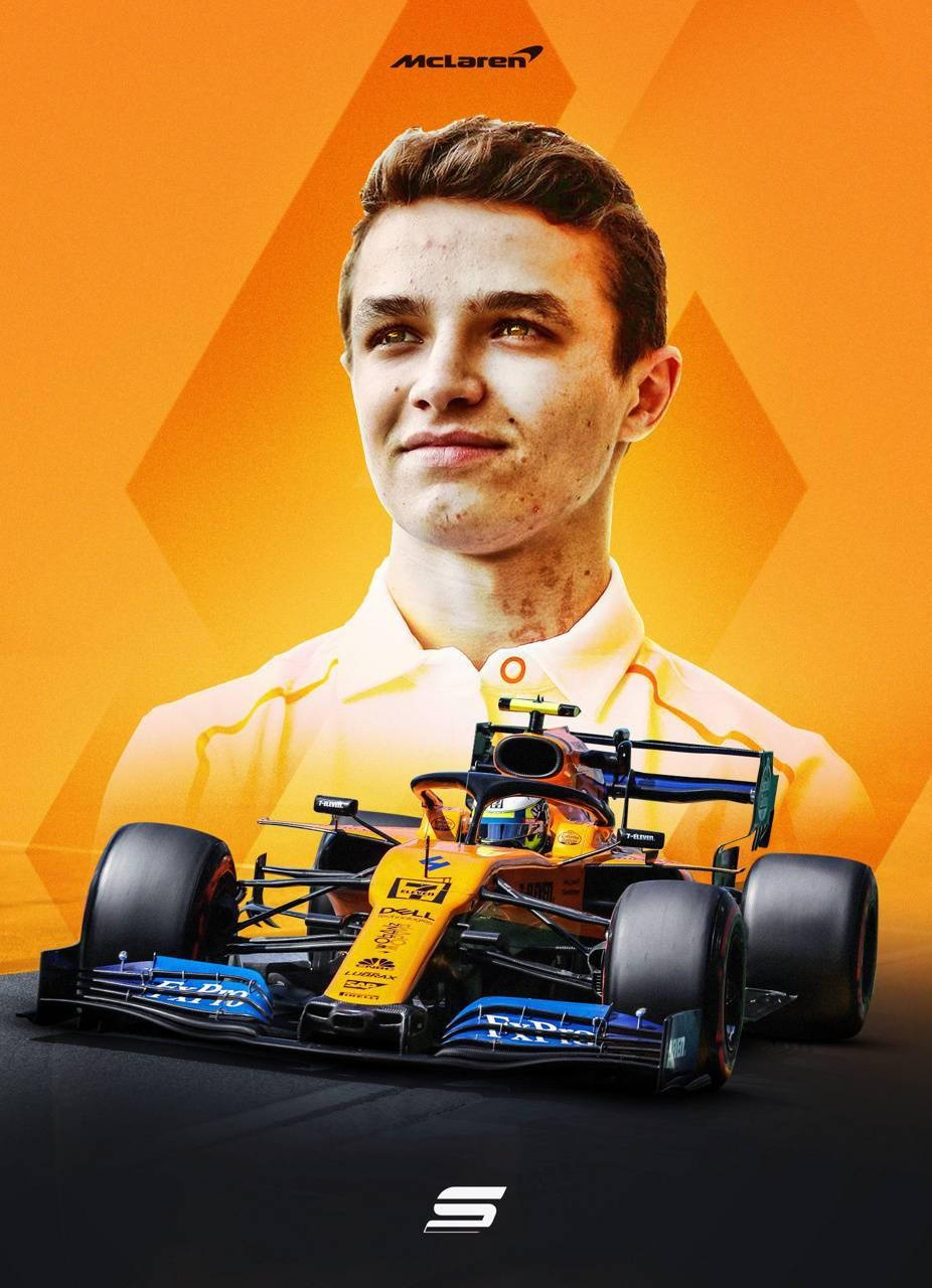 Yellow-themed Lando Norris Wallpaper