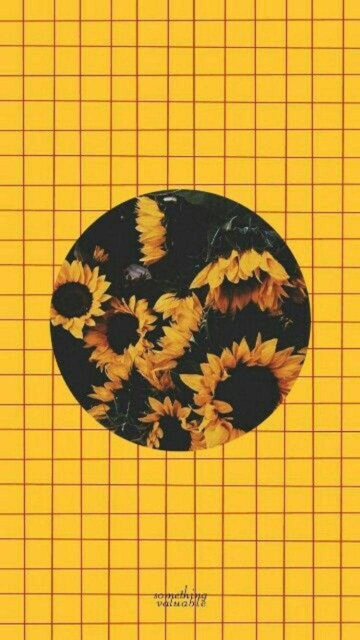 Yellow Vintage Aesthetic Display Wallpaper