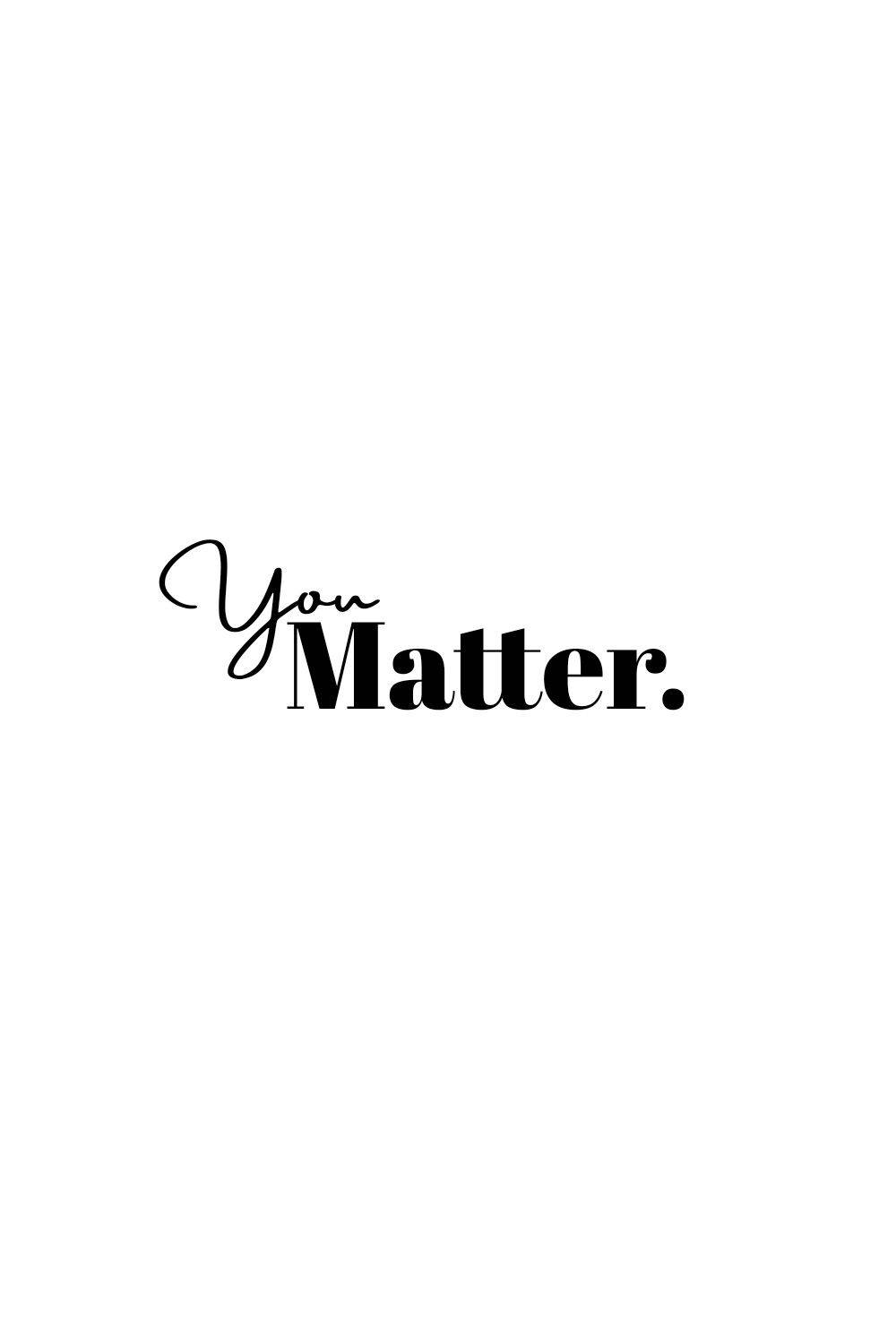 You Matter Typography Plain White Wallpaper