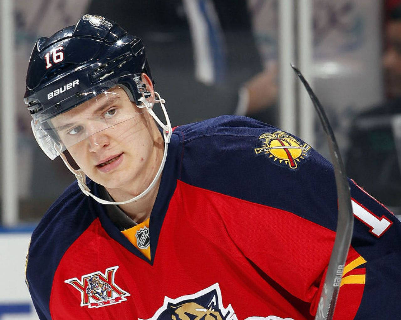 Young Aleksander Barkov Florida Panther Rookie Wallpaper