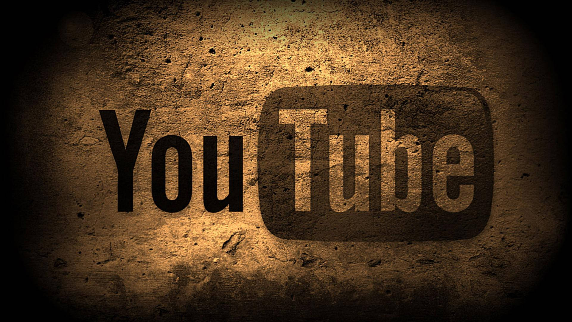 Youtube Cover Brown Concrete Wall Logo Wallpaper