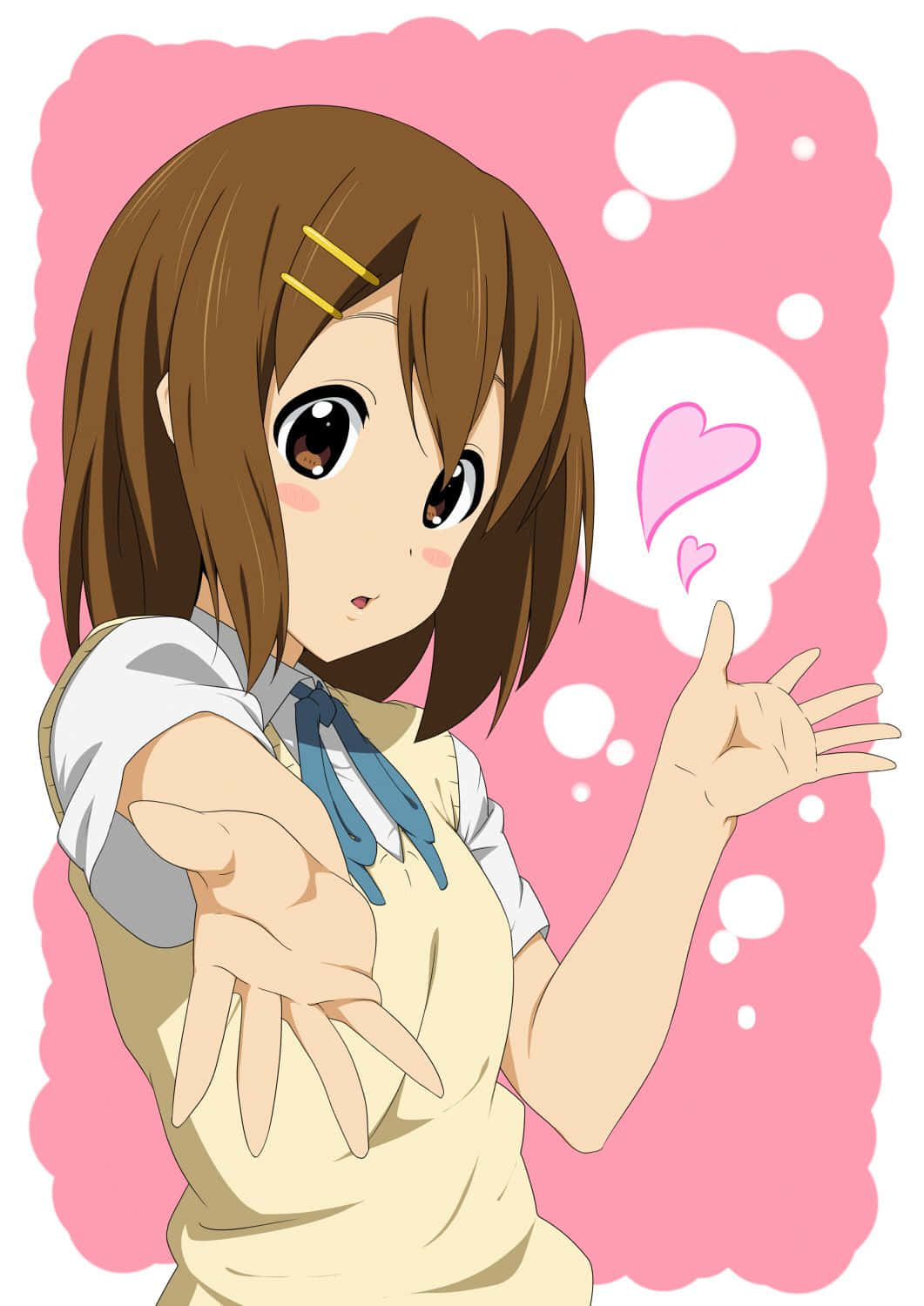 Yui Hirasawa Rocking The Guitar Wallpaper