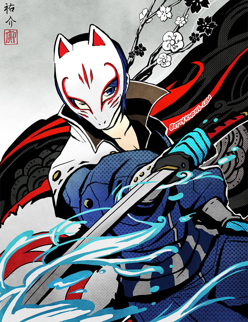 Yusuke Kitagawa Strikes A Pose In Persona 5 Royal Wallpaper