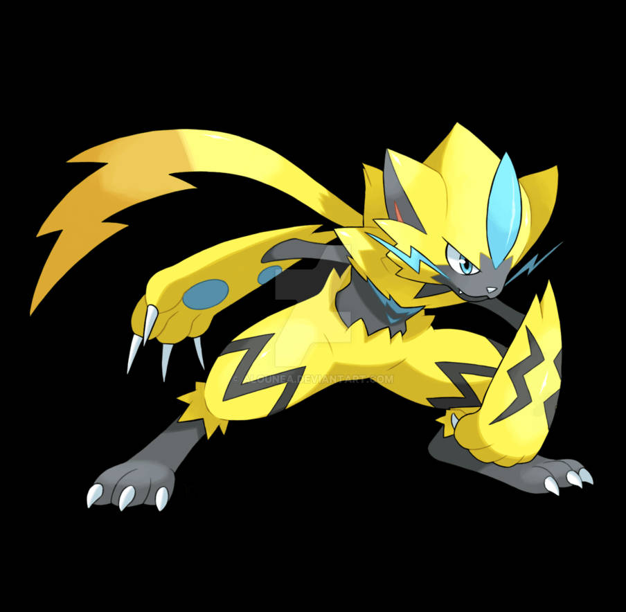 Zeraora Official Art White Background Wallpaper