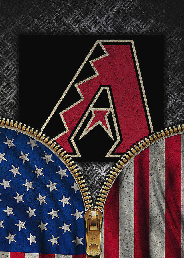 Zipper Art American Flag Arizona Diamondbacks Wallpaper