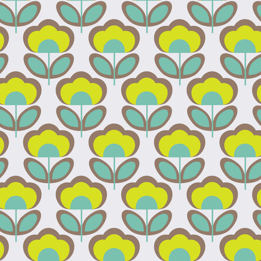 1. Feel The Vibes Of The 70s Retro Flower Power Wallpaper