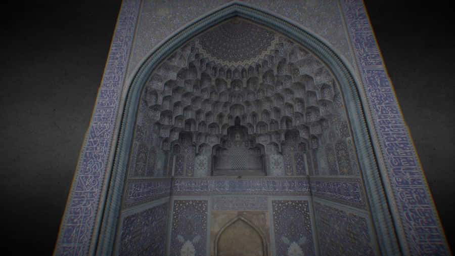 3d Model Of Shah Mosque Wallpaper