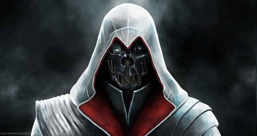 4k Dishonored White Hoodie Wallpaper