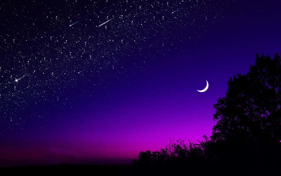 A Beautiful Blend Of Purples, Blues, And Light Hues Wallpaper