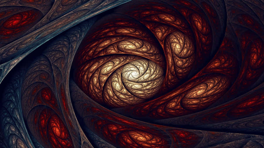 A Beautiful Fractal Pattern In A Mesmerizing Display Of Color And Geometric Design. Wallpaper