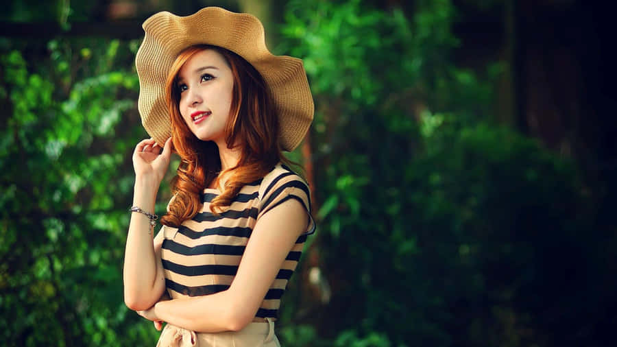 A Beautiful Portrait Of A Young Woman. Wallpaper