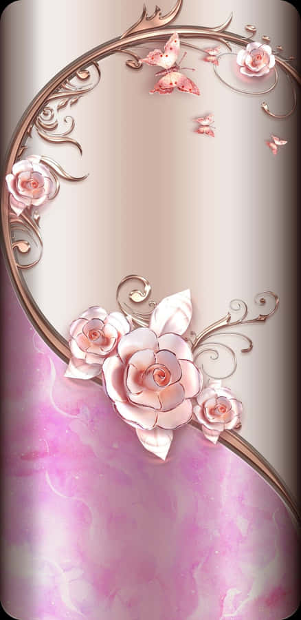 A Beautiful Rose Gold Phone Wallpaper