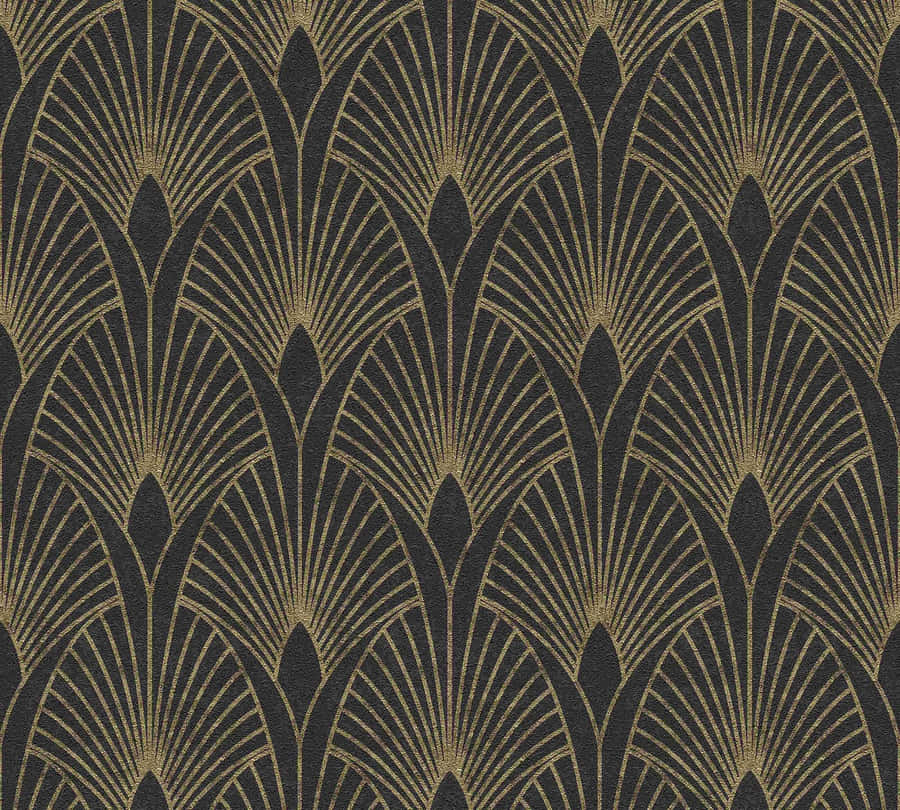 A Black And Gold Deco Wallpaper Wallpaper