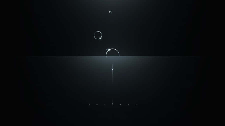 A Black Background With A Circle And Two Circles Wallpaper