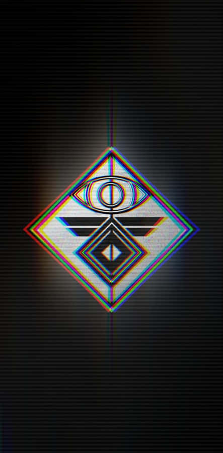 A Black Background With A Colorful Logo Wallpaper