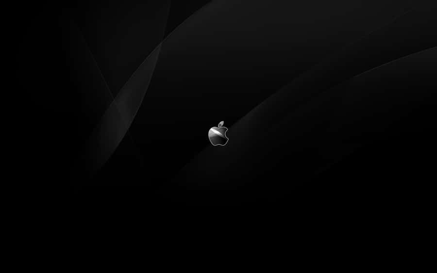 A Black Background With A White Apple Logo Wallpaper