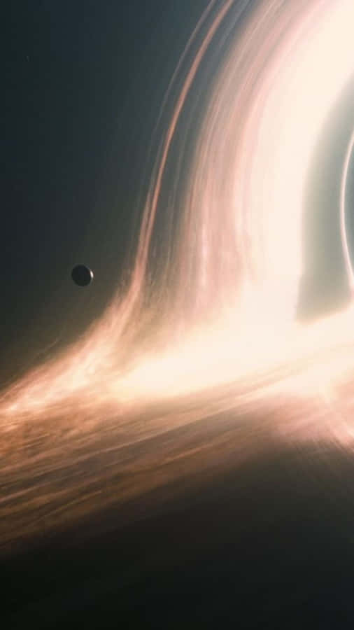 A Black Hole At The Center Of Interstellar Journey Wallpaper