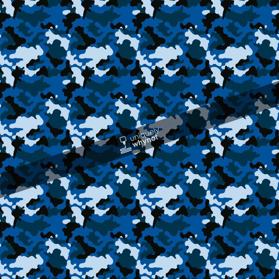 A Blue And Black Camouflage Pattern Wallpaper