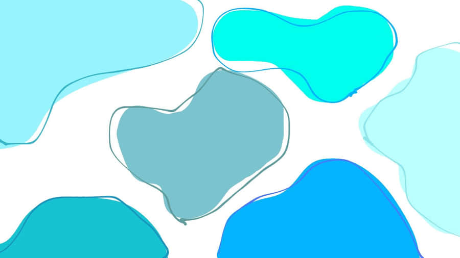 A Blue And White Heart Shape With A Blue Background Wallpaper