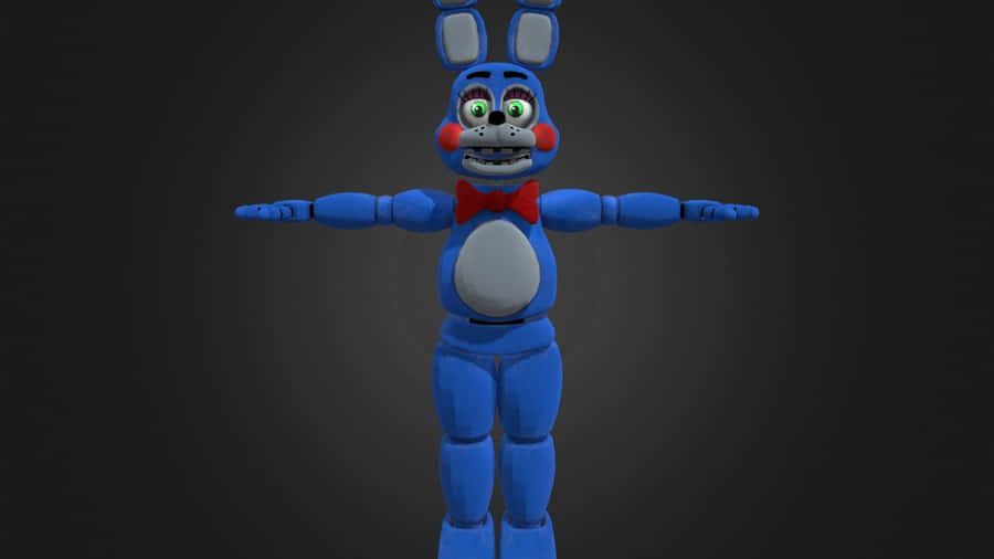 A Blue Bunny With A Bow Tie And A Bow Wallpaper