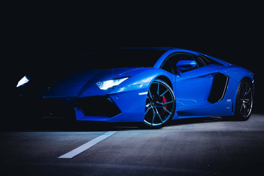 A Blue Sports Car Wallpaper