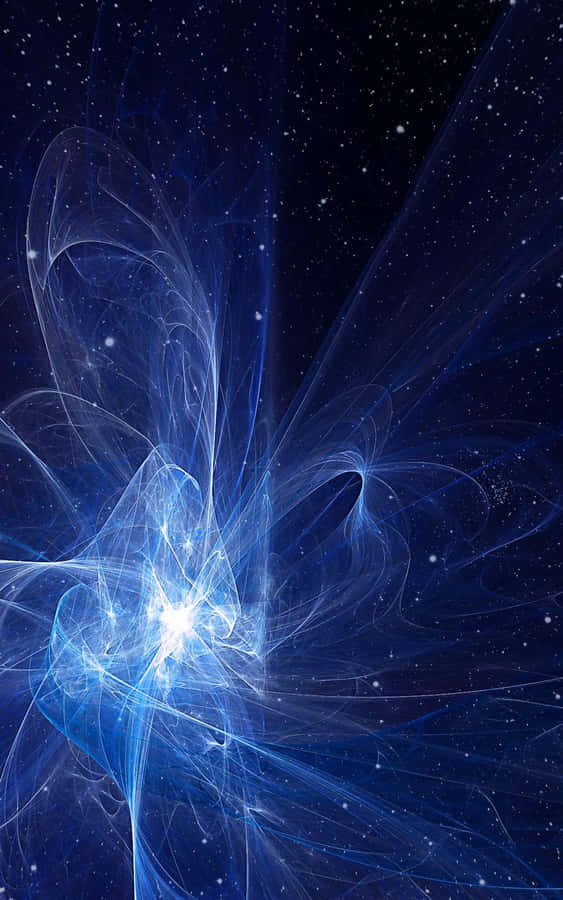 A Blue Swirl Of Light In The Sky Wallpaper