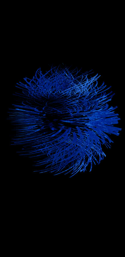 A Blue Swirl On A Black Background Wallpaper