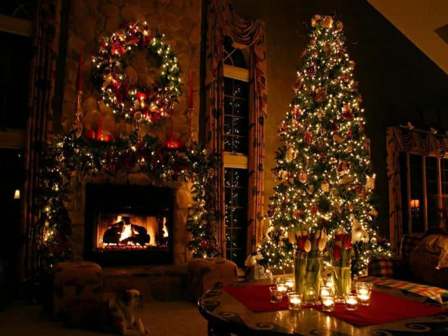A Breathtakingly Beautiful Aesthetic Christmas Tree. Wallpaper