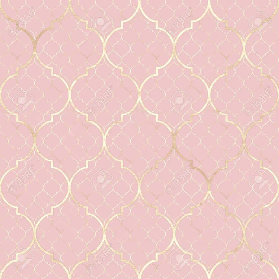 A Bright And Shiny Combination Of Light Pink And Golden Colors Wallpaper