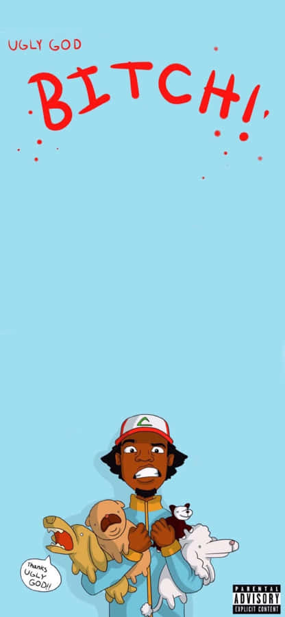A Cartoon Cover For The Song Bitch Wallpaper