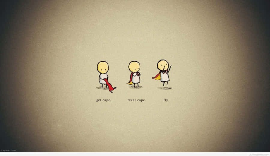 A Cartoon Of Three People Standing Next To Each Other Wallpaper