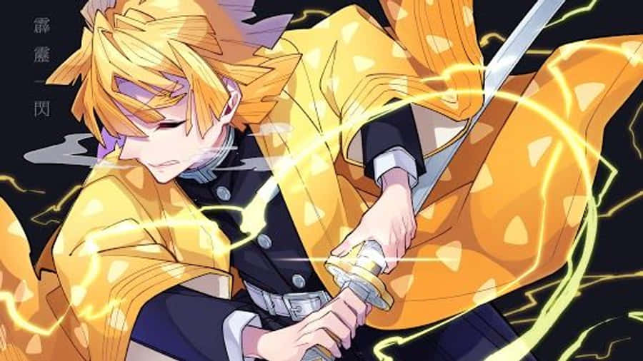 A Character With Blonde Hair Holding A Sword Wallpaper