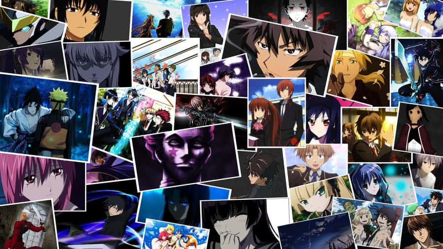 A Colorful Collection Of Iconic Anime Characters Wallpaper