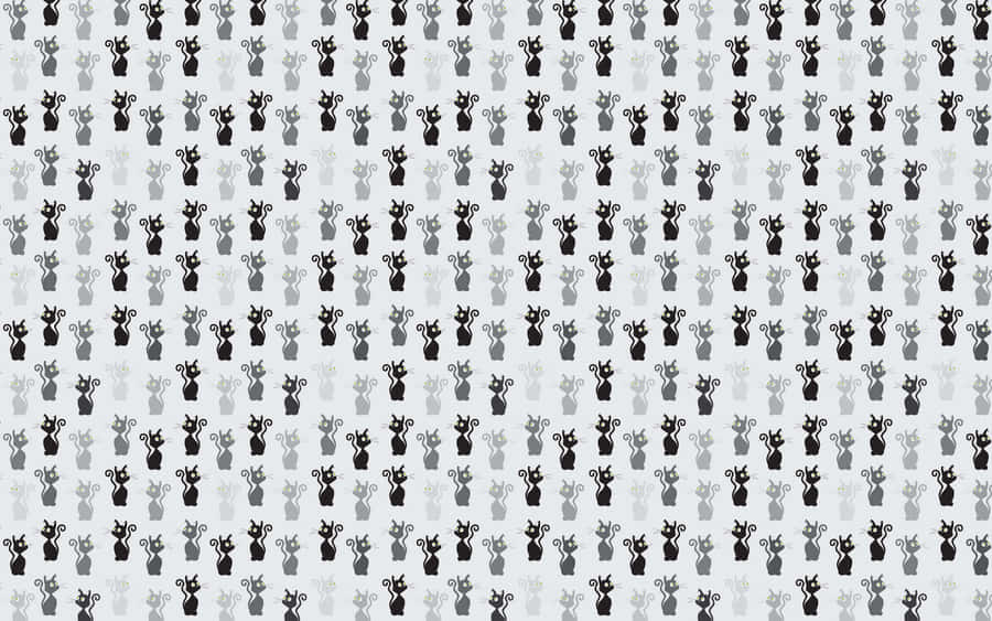 A Colorful, Cute Cat Pattern Wallpaper To Make A Bold Statement. Wallpaper