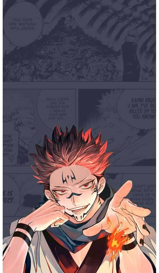 A Comic With A Character Holding A Fire Wallpaper