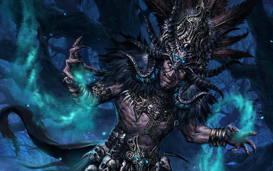 A Cool Monster Embraced By Nature Wallpaper