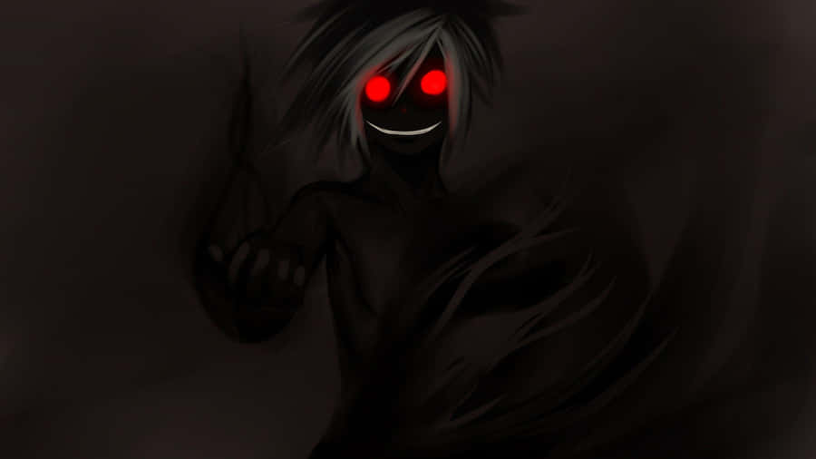 A Focused Black Anime Boy With Headphones On Wallpaper